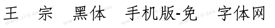 王汉宗细黑体简手机版字体转换