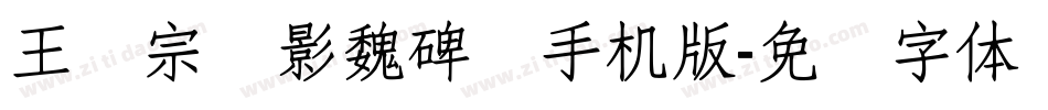 王汉宗阴影魏碑简手机版字体转换