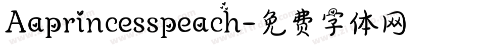 Aaprincesspeach字体转换