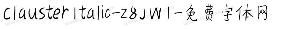 ClausterItalic-z8JW1字体转换