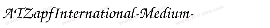 ATZapfInternational-Medium字体转换