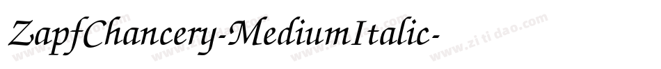 ZapfChancery-MediumItalic字体转换
