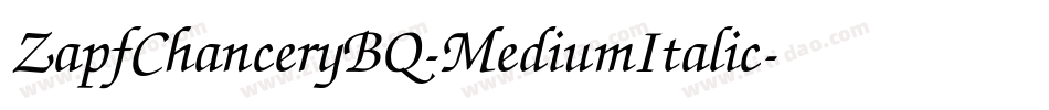 ZapfChanceryBQ-MediumItalic字体转换