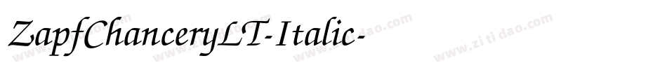 ZapfChanceryLT-Italic字体转换