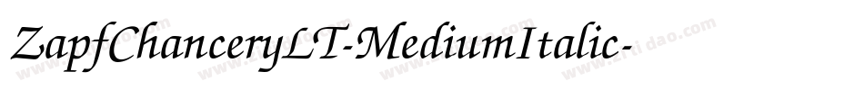 ZapfChanceryLT-MediumItalic字体转换