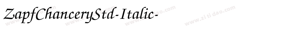 ZapfChanceryStd-Italic字体转换
