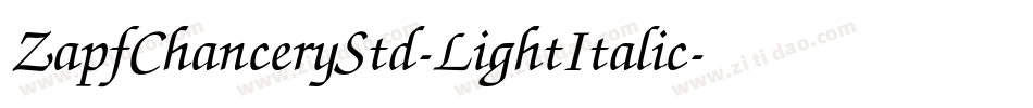 ZapfChanceryStd-LightItalic字体转换