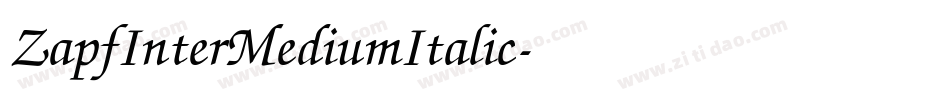 ZapfInterMediumItalic字体转换