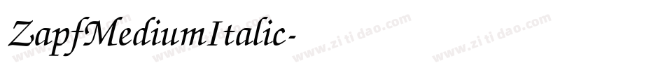 ZapfMediumItalic字体转换