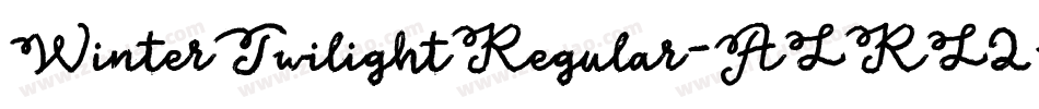WinterTwilightRegular-ALRL2字体转换