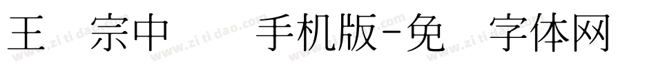 王汉宗中圆艺手机版字体转换