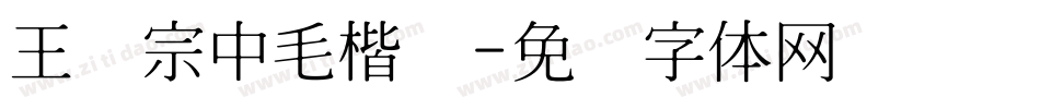 王汉宗中毛楷简字体转换