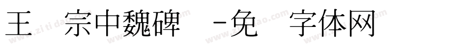 王汉宗中魏碑简字体转换