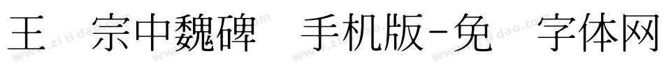 王汉宗中魏碑简手机版字体转换