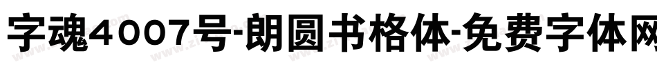 字魂4007号-朗圆书格体字体转换