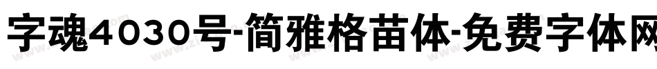 字魂4030号-简雅格苗体字体转换