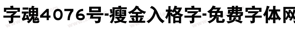 字魂4076号-瘦金入格字字体转换
