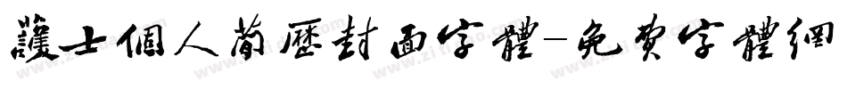 护士个人简历封面字体字体转换