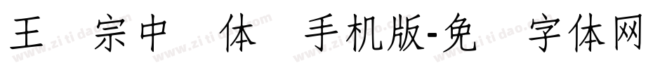 王汉宗中圆体简手机版字体转换