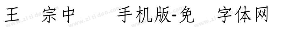 王汉宗中圆艺手机版字体转换
