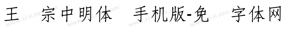 王汉宗中明体简手机版字体转换