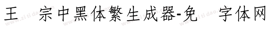 王汉宗中黑体繁生成器字体转换