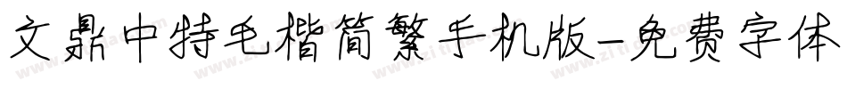 文鼎中特毛楷简繁手机版字体转换