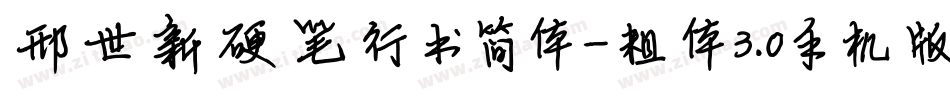 邢世新硬笔行书简体-粗体3.0手机版字体转换
