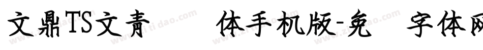 文鼎TS文青钢笔体手机版字体转换