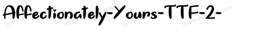 Affectionately-Yours-TTF-2字体转换
