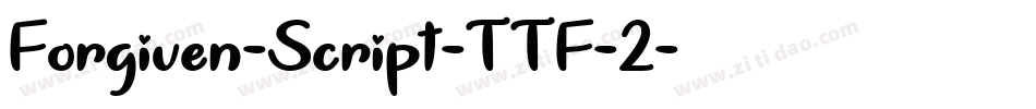 Forgiven-Script-TTF-2字体转换