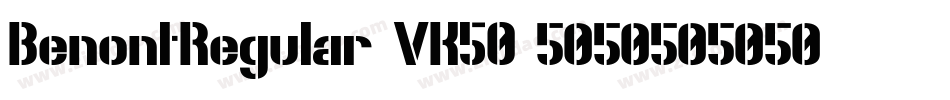 BenontRegular-VK50字体转换