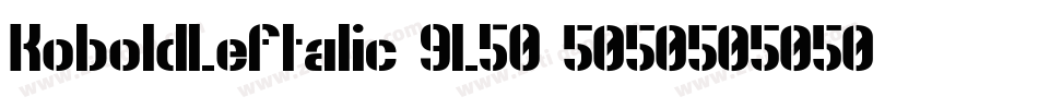 KoboldLeftalic-9L50字体转换