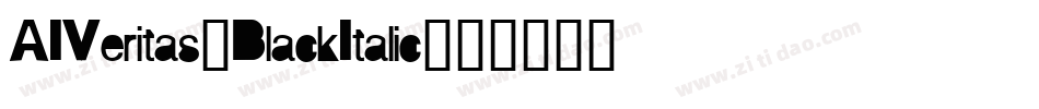 AIVeritas-BlackItalic字体转换