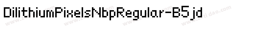 DilithiumPixelsNbpRegular-B5jd字体转换