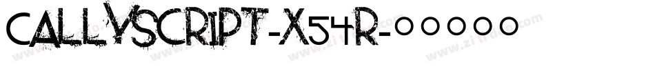 Callyscript-x54r字体转换