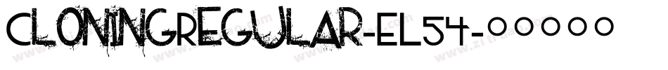 CloningRegular-EL54字体转换