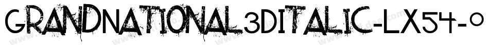 GrandNational3DItalic-LX54字体转换