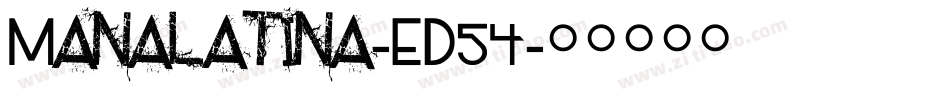 Manalatina-ED54字体转换