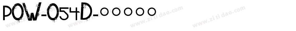 Pow-o54d字体转换