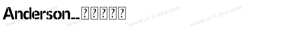 Anderson字体转换