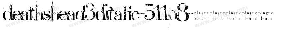 Deathshead3DItalic-511O8字体转换