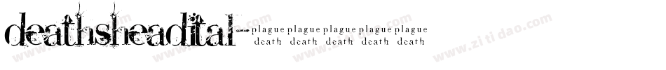 deathsheadital字体转换