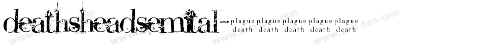 deathsheadsemital字体转换