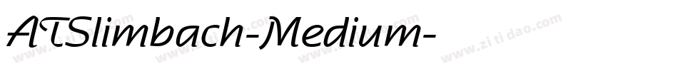 ATSlimbach-Medium字体转换