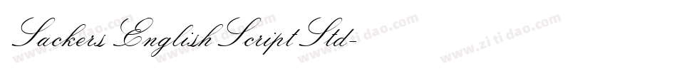 SackersEnglishScriptStd字体转换
