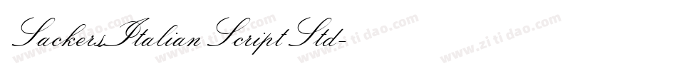 SackersItalianScriptStd字体转换