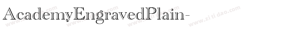 AcademyEngravedPlain字体转换