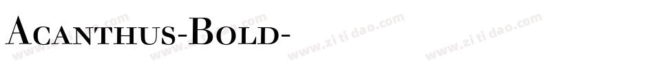 Acanthus-Bold字体转换