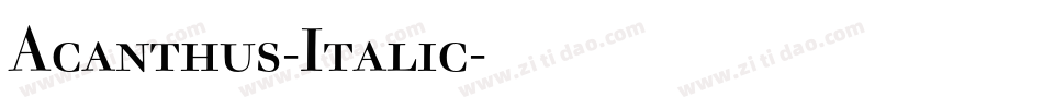 Acanthus-Italic字体转换